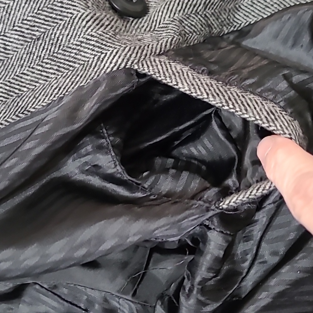 21 Men Herringbone Patterned Double-Breasted Wool… - image 7